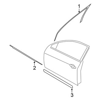 Nissan OE - Front Door - Exterior Trim (Sedan)