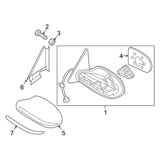 Nissan OE - Front Door - Outside Mirrors (Sedan Gas)