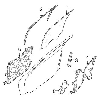 Nissan OE - Front Door - Glass & Hardware (Sedan)