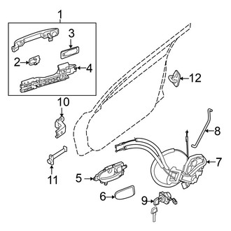 Nissan OE - Front Door - Lock & Hardware (Sedan)