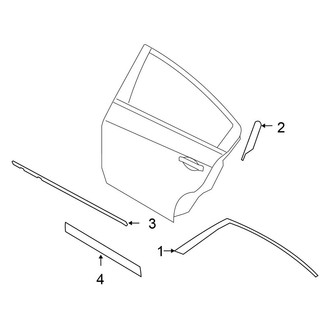 Nissan OE - Rear Door - Exterior Trim (Sedan)