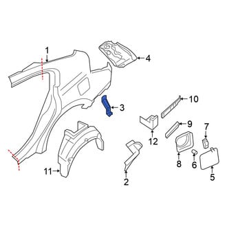 Nissan OE - Rear Left Bumper Cover Bracket