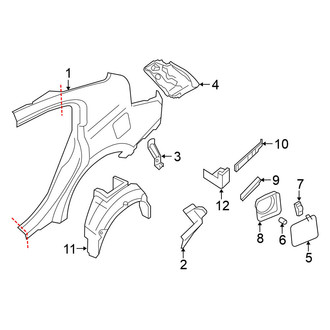 Nissan OE - Quarter Panel - Exterior Trim (Sedan)