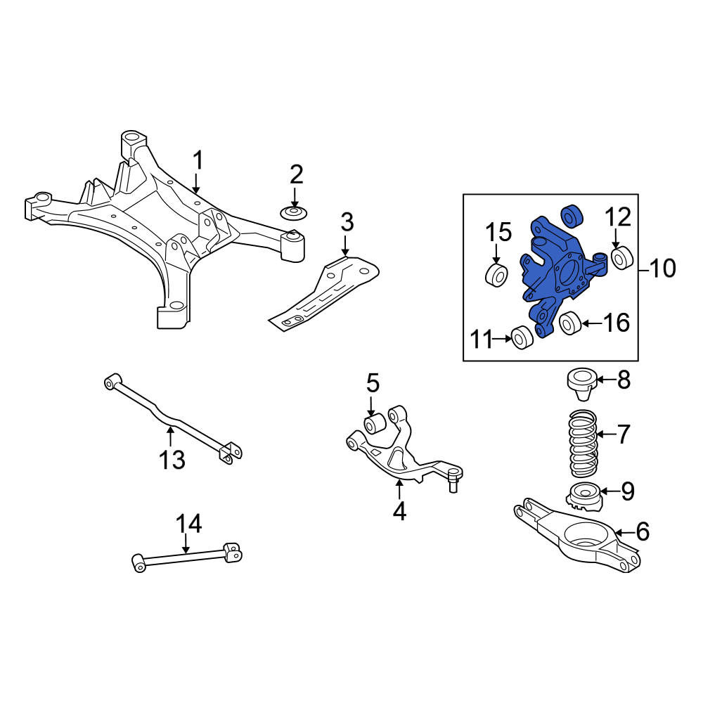 Nissan OE 43018ZX00B - Rear Right Suspension Knuckle