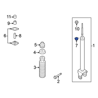 Nissan OE - Rear Suspension Shock Absorber Nut