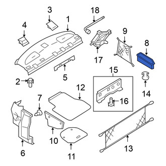 Nissan OE - Rear Trunk Floor Storage Box