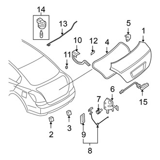 Nissan OE - Trunk Lid - Lid & Components (Sedan)