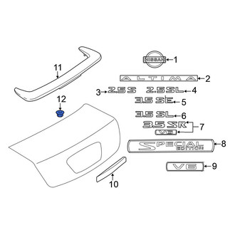Nissan OE - Spoiler Nut