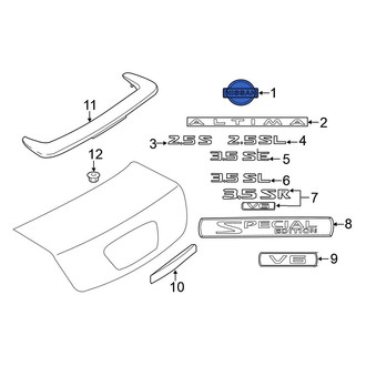 Nissan OE - Rear Deck Lid Emblem
