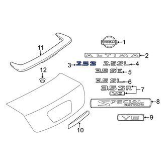 Nissan OE - Rear Deck Lid Emblem
