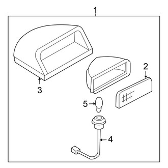 Nissan OE - Rear Lamps - High Mounted Stop Lamp (On Package Tray), (Gas)