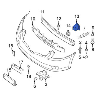 Nissan OE - Front Left Bumper Cover Reinforcement Bracket