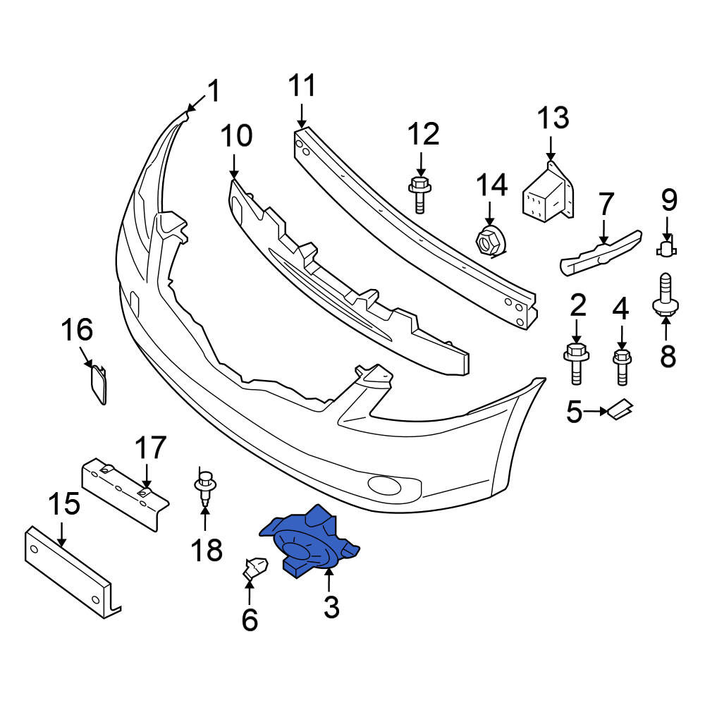 Nissan OE 62257ZX00A - Front Left Fog Light Trim