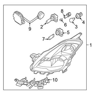 Nissan OE - Front Lamps - Headlamp Components (FULL HYBRID EV-GAS (FHEV))