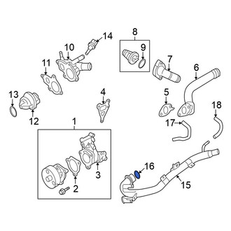 Nissan OE - Engine Coolant Bypass Pipe O-Ring