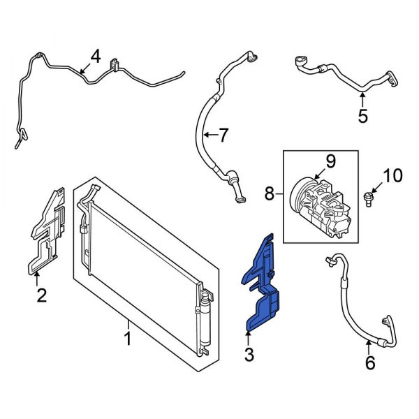 Radiator Support Air Deflector