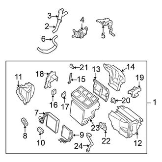 Nissan OE - Air Conditioner & Heater - Evaporator & Heater Components