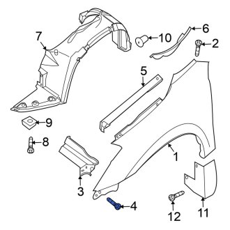 Nissan OE - Lower Interior Quarter Panel Trim Panel Bolt