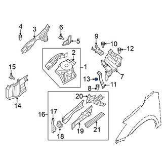 Nissan OE - Battery Tray Nut