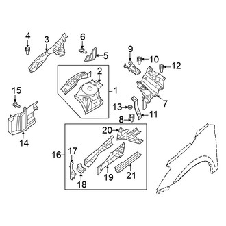 Nissan OE - Fender - Structural Components & Rails (FULL HYBRID EV-GAS (FHEV))