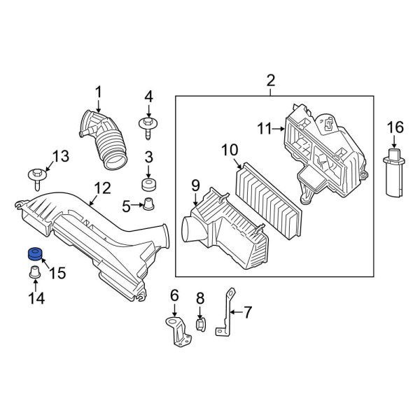 Engine Air Intake Hose Grommet