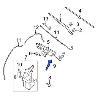 Nissan OE - Front Washer Fluid Reservoir Filler Pipe