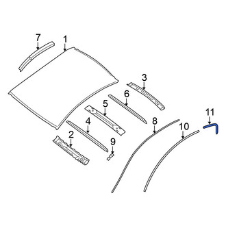 Nissan OE - Rear Left Roof Drip Molding