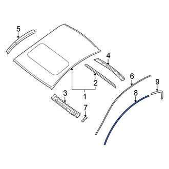 Nissan OE - Front Left Roof Drip Molding