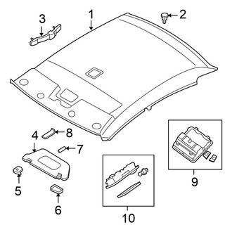 Nissan OE - Roof - Interior Trim (W/O Sunroof), (FULL HYBRID EV-GAS (FHEV))