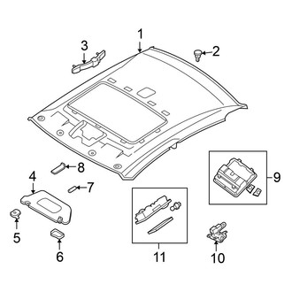 Nissan OE - Roof - Interior Trim (With Sunroof), (FULL HYBRID EV-GAS (FHEV))