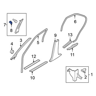 Nissan OE - Rear Trunk Trim Panel Clip