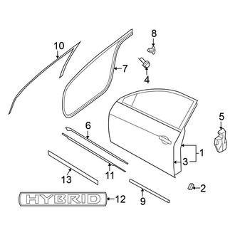 Nissan OE - Front Door - Exterior Trim (FULL HYBRID EV-GAS (FHEV))