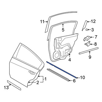 Nissan OE - Rear Left Door Window Belt Weatherstrip
