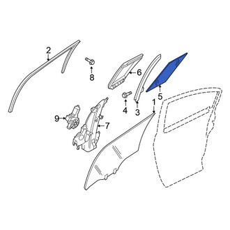 Nissan OE - Rear Left Side Panel Glass