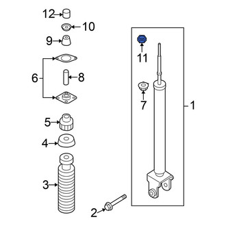 Nissan OE - Rear Suspension Shock Absorber Nut