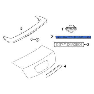 Nissan OE - Rear Deck Lid Emblem