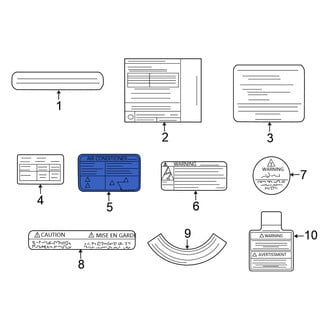 Nissan OE - A/C System Information Label