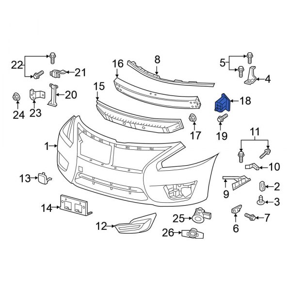 Bumper Impact Bar Bracket