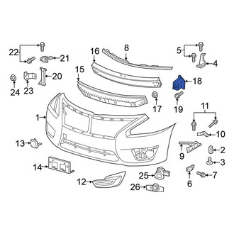 Nissan OE - Front Left Bumper Impact Bar Bracket