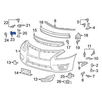 Nissan OE - Front Bumper Cover Support Rail Bracket