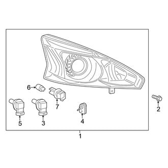 Nissan OE - Front Lamps - Headlamp Components (Sedan)