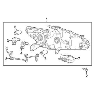 Nissan OE - Front Lamps - Headlamp Components (Halogen Type), (Sedan)