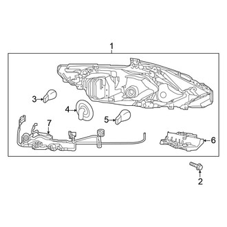 Nissan OE - Front Lamps - Headlamp Components (LED Type), (Sedan)