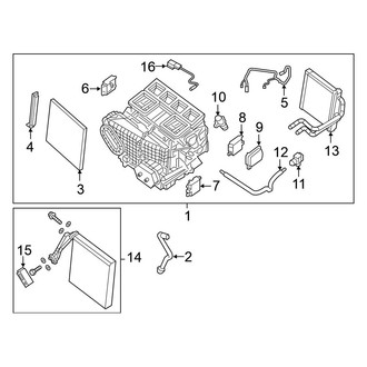 Nissan OE - Air Conditioner & Heater - Evaporator & Heater Components