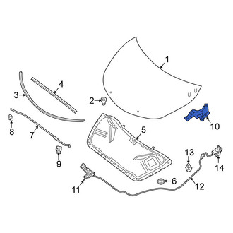 Nissan OE - Front Left Hood Hinge