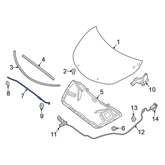 Nissan OE - Front Hood & Trunk Prop Rod