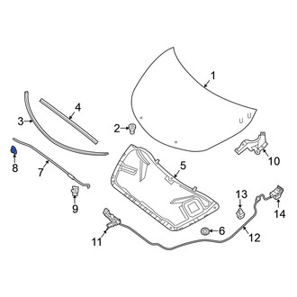 Nissan OE - Hood Prop Rod Grommet