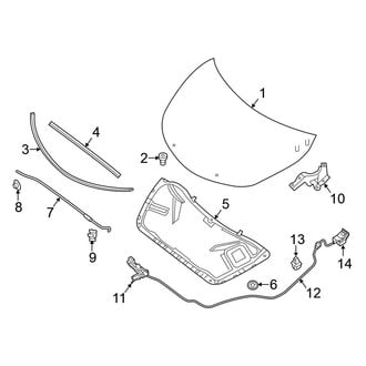 Nissan OE - Hood & Components (Sedan)