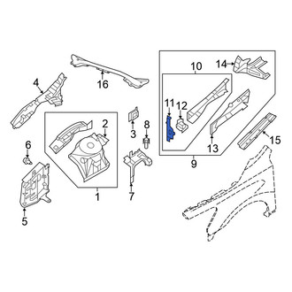 Nissan OE - Left Radiator Support Bracket