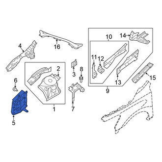 Nissan OE - Front Left Fender Splash Shield
